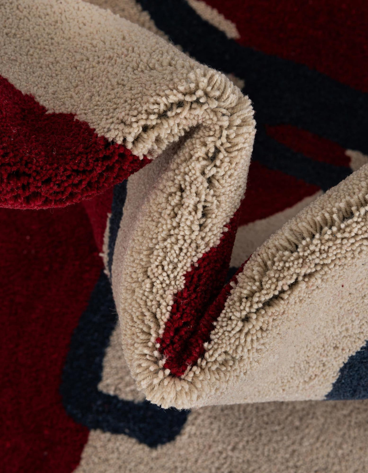 Shepherd's Glen Wool Collection Area Rug -  Aspen Rectangle Ivory and Red  lifestyle 5