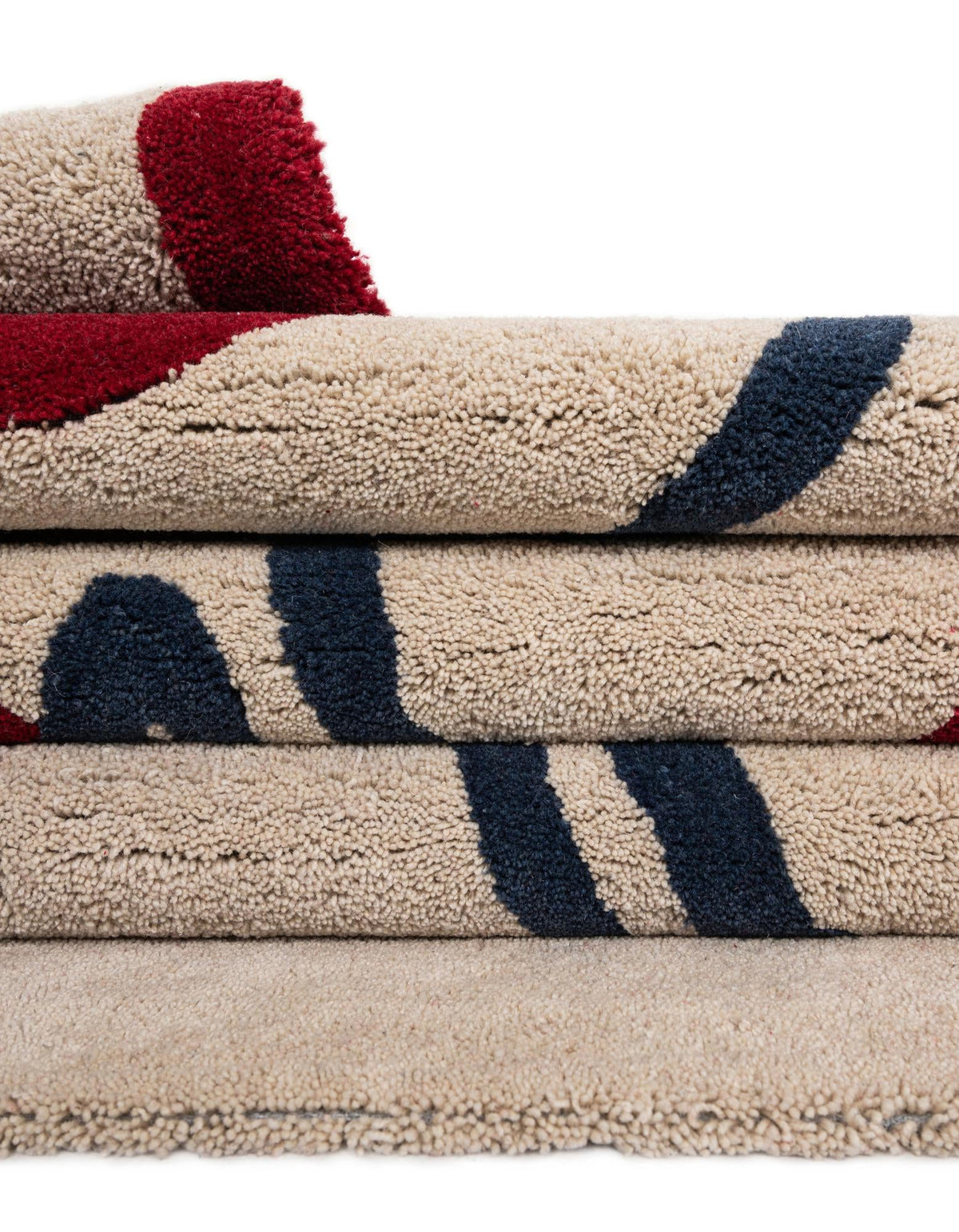 Shepherd's Glen Wool Collection Area Rug -  Aspen Rectangle Ivory and Red  lifestyle 11