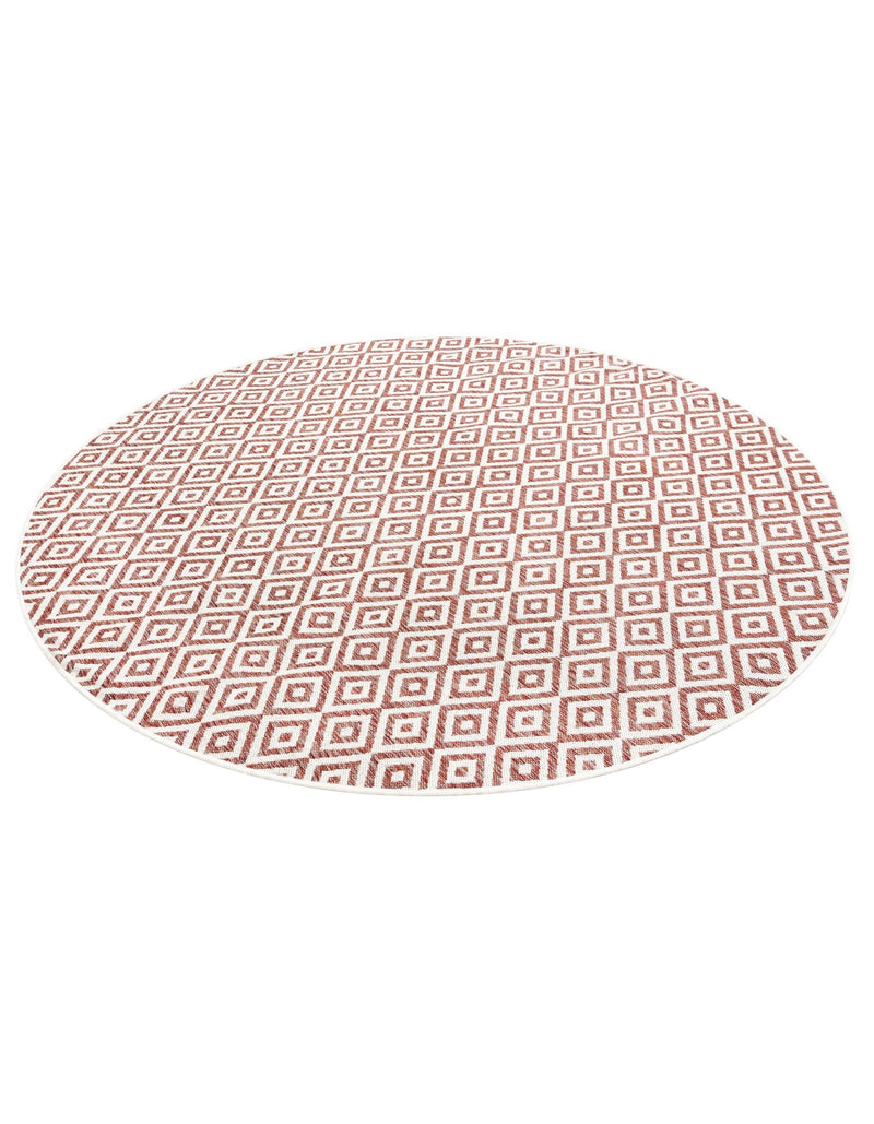 Urban Oasis Rugs Collection Area Rug -  Rooftop (Rust Red) Round Rust Red  lifestyle 59
