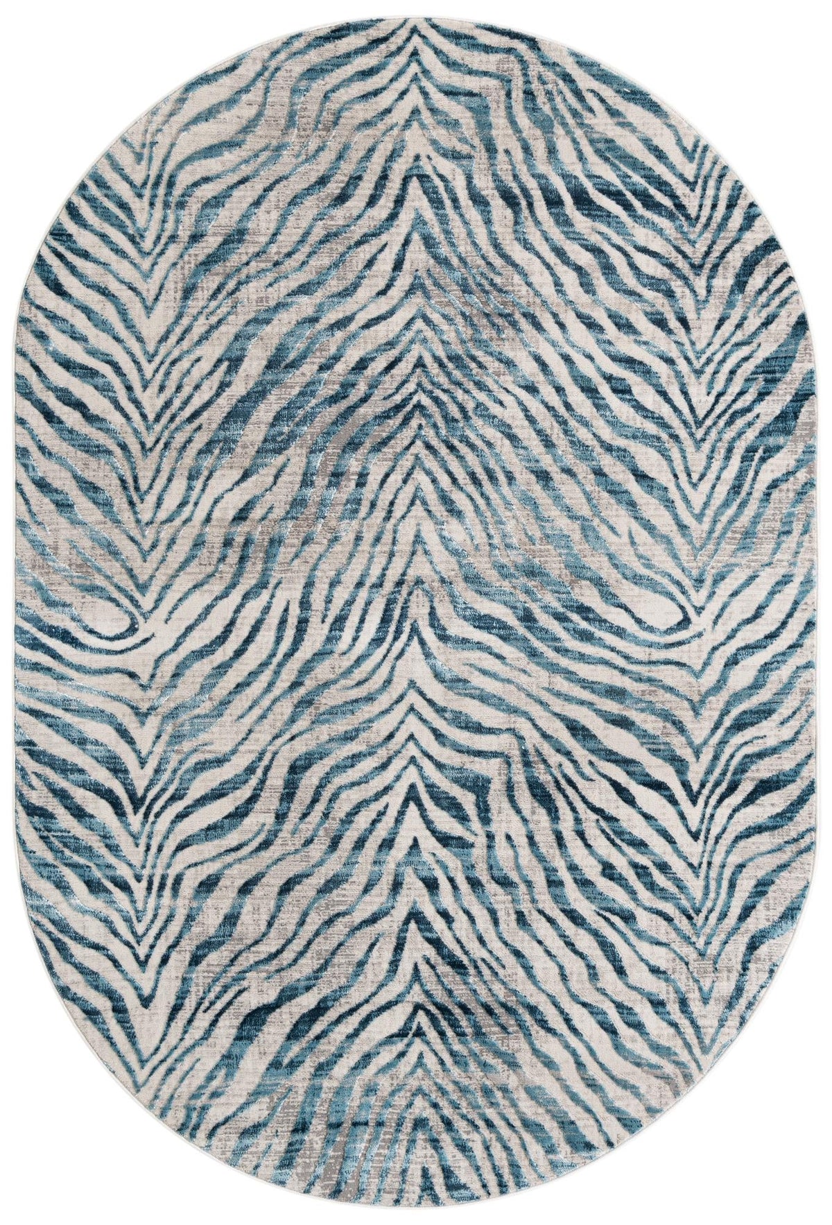 Bloomsbury Elegance Collection Area Rug -  Chelsea Oval Blue  lifestyle 94