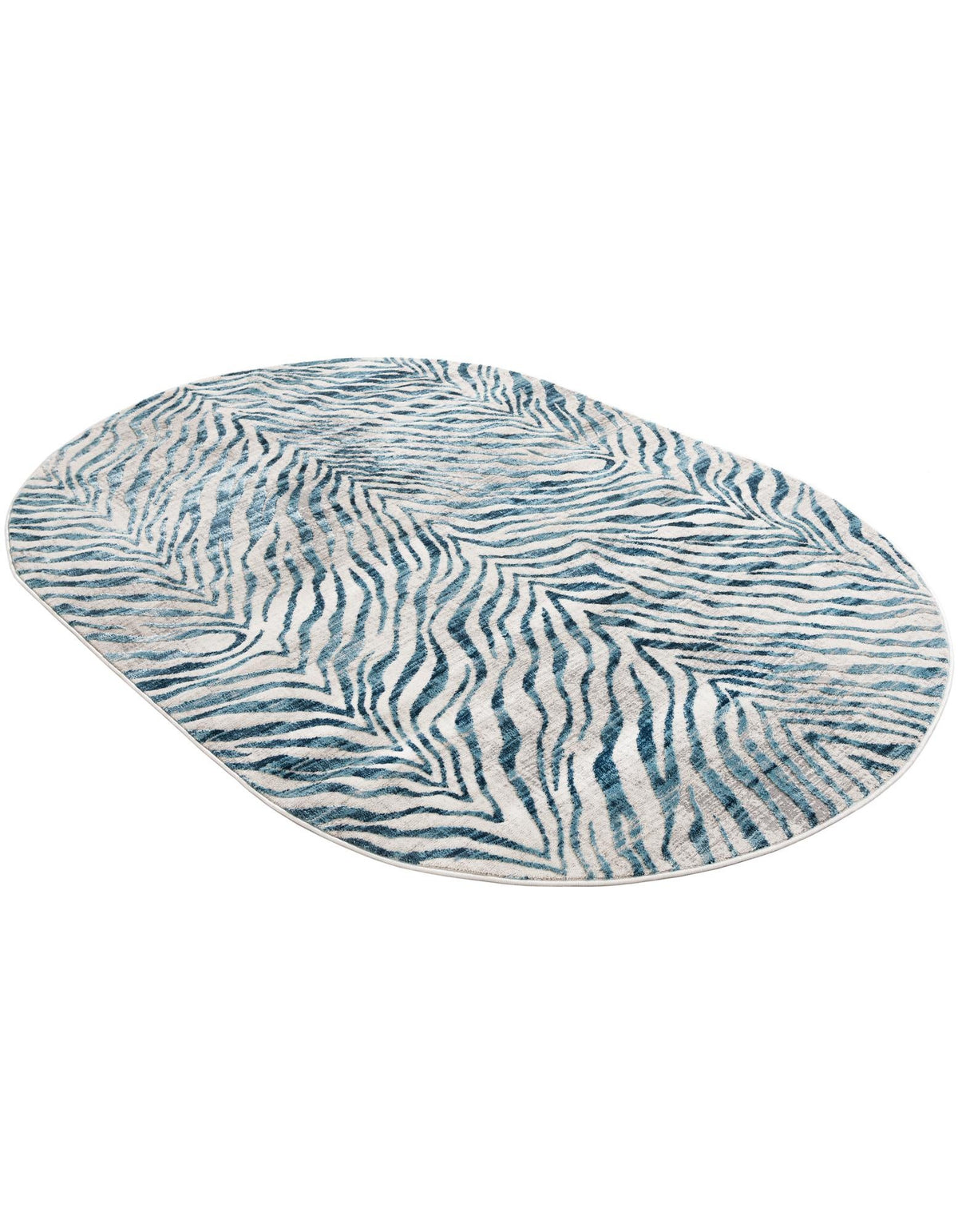 Bloomsbury Elegance Collection Area Rug -  Chelsea Oval Blue  lifestyle 60