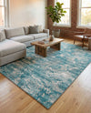 Urban Terrace Collection Area Rug -  Gazebo Rectangle Aqua Blue  lifestyle 4