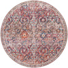 Vintage Memories Collection Area Rug -  Flashback Round Ivory and Pink  lifestyle 29