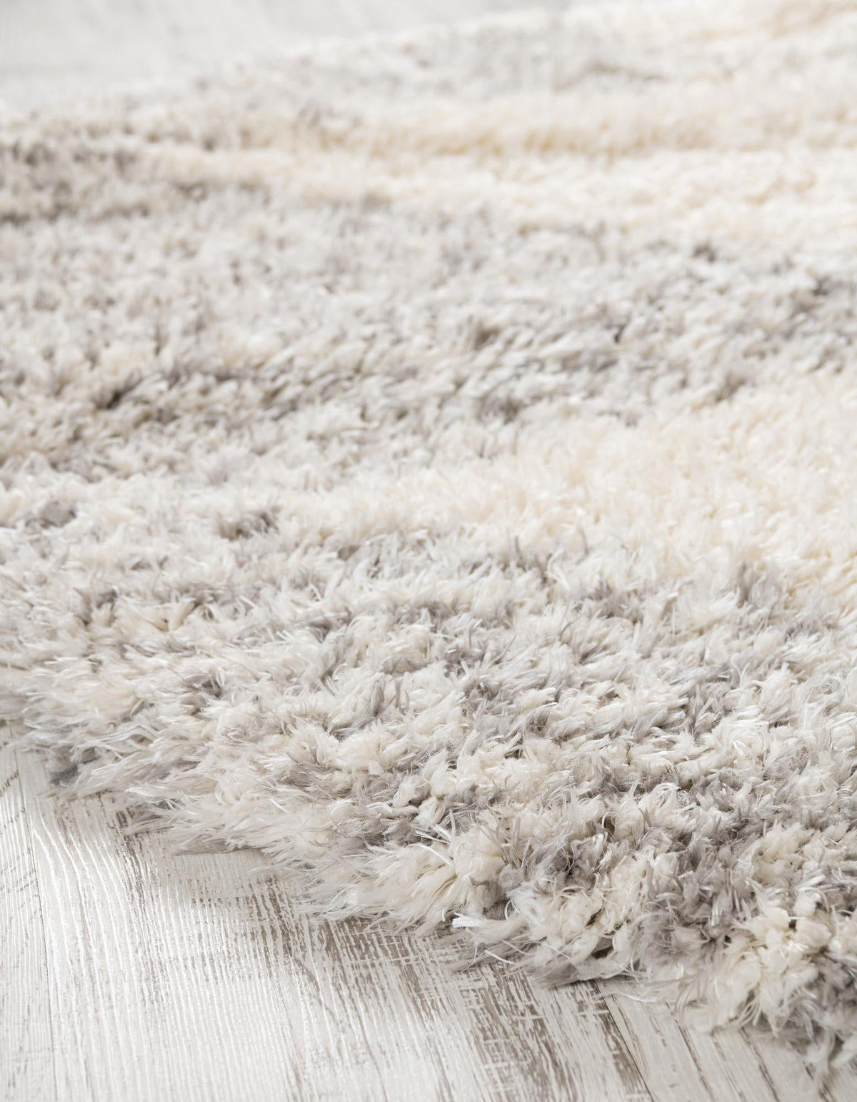 Eternal Plush Oasis Collection Area Rug -  Bliss Round Pearl and Gray  lifestyle 12