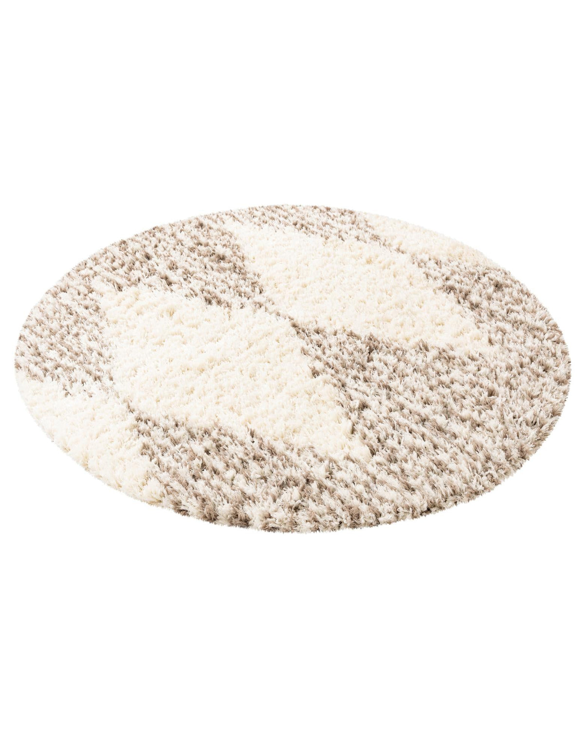 Eternal Plush Oasis Collection Area Rug -  Bliss Round Pearl and Khaki  lifestyle 60