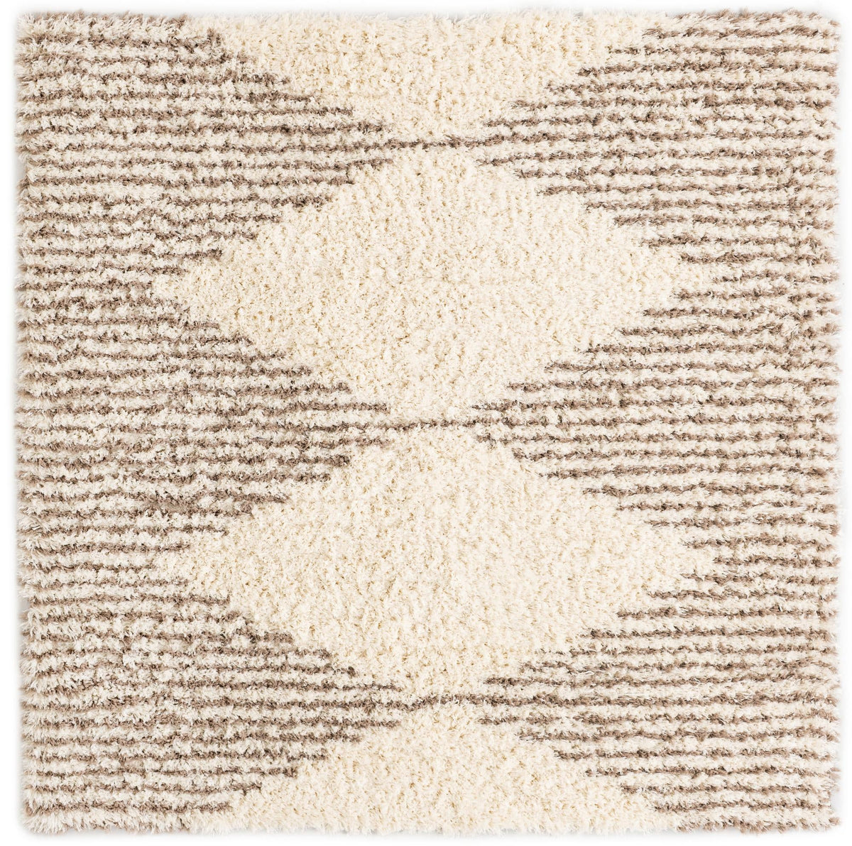 Eternal Plush Oasis Collection Area Rug -  Bliss Square Pearl and Khaki  lifestyle 50