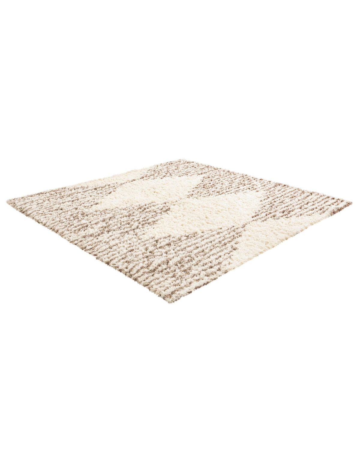 Eternal Plush Oasis Collection Area Rug -  Bliss Square Pearl and Khaki  lifestyle 67