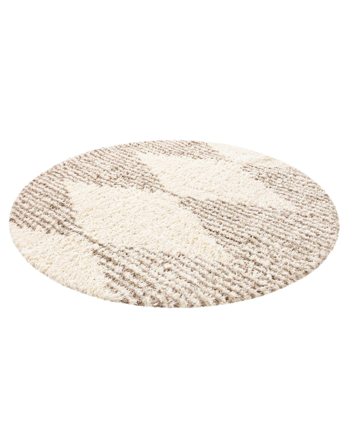Eternal Plush Oasis Collection Area Rug -  Bliss Round Pearl and Khaki  lifestyle 68