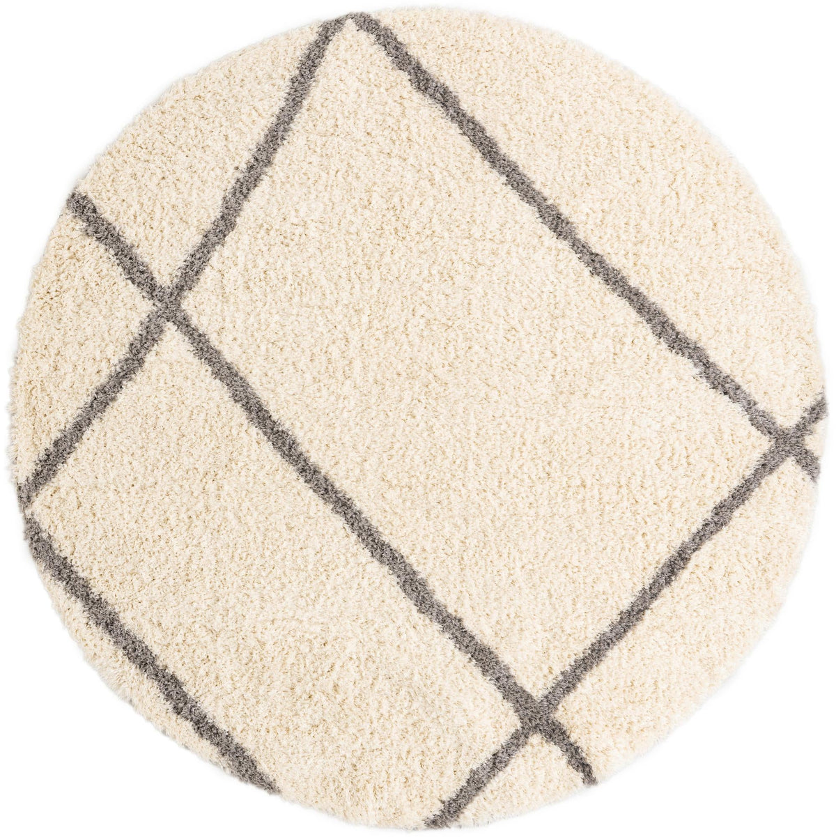 Eternal Plush Oasis Collection Area Rug -  Retreat Round Pearl and Gray  lifestyle 24