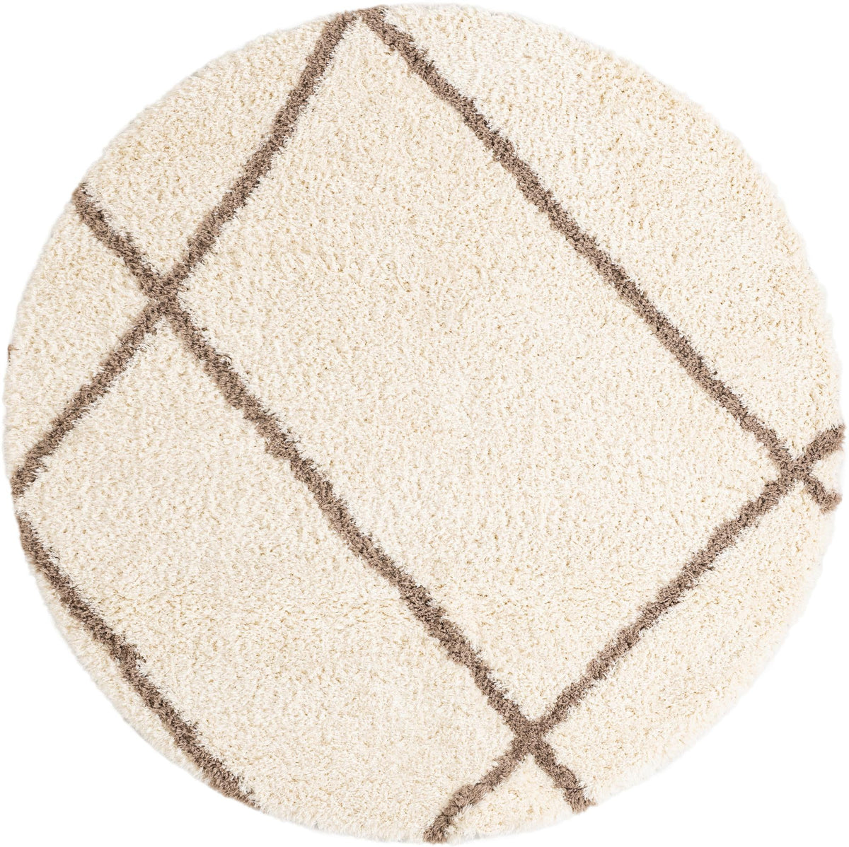 Eternal Plush Oasis Collection Area Rug -  Retreat Round Pearl and Khaki  lifestyle 89