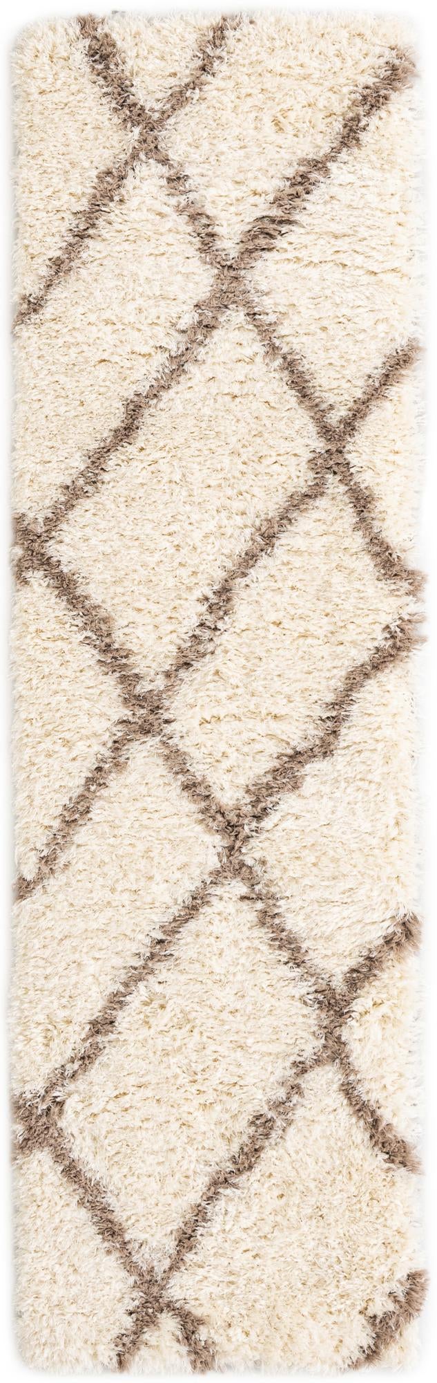 Eternal Plush Oasis Collection Area Rug -  Retreat Runner Pearl and Khaki  lifestyle 90