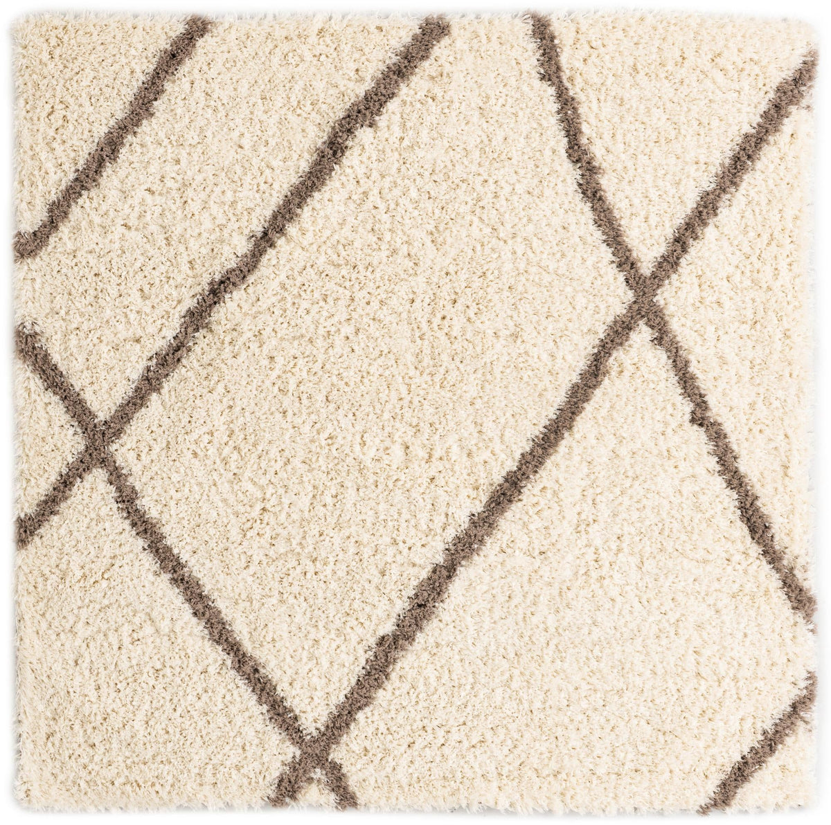 Eternal Plush Oasis Collection Area Rug -  Retreat Square Pearl and Khaki  lifestyle 91