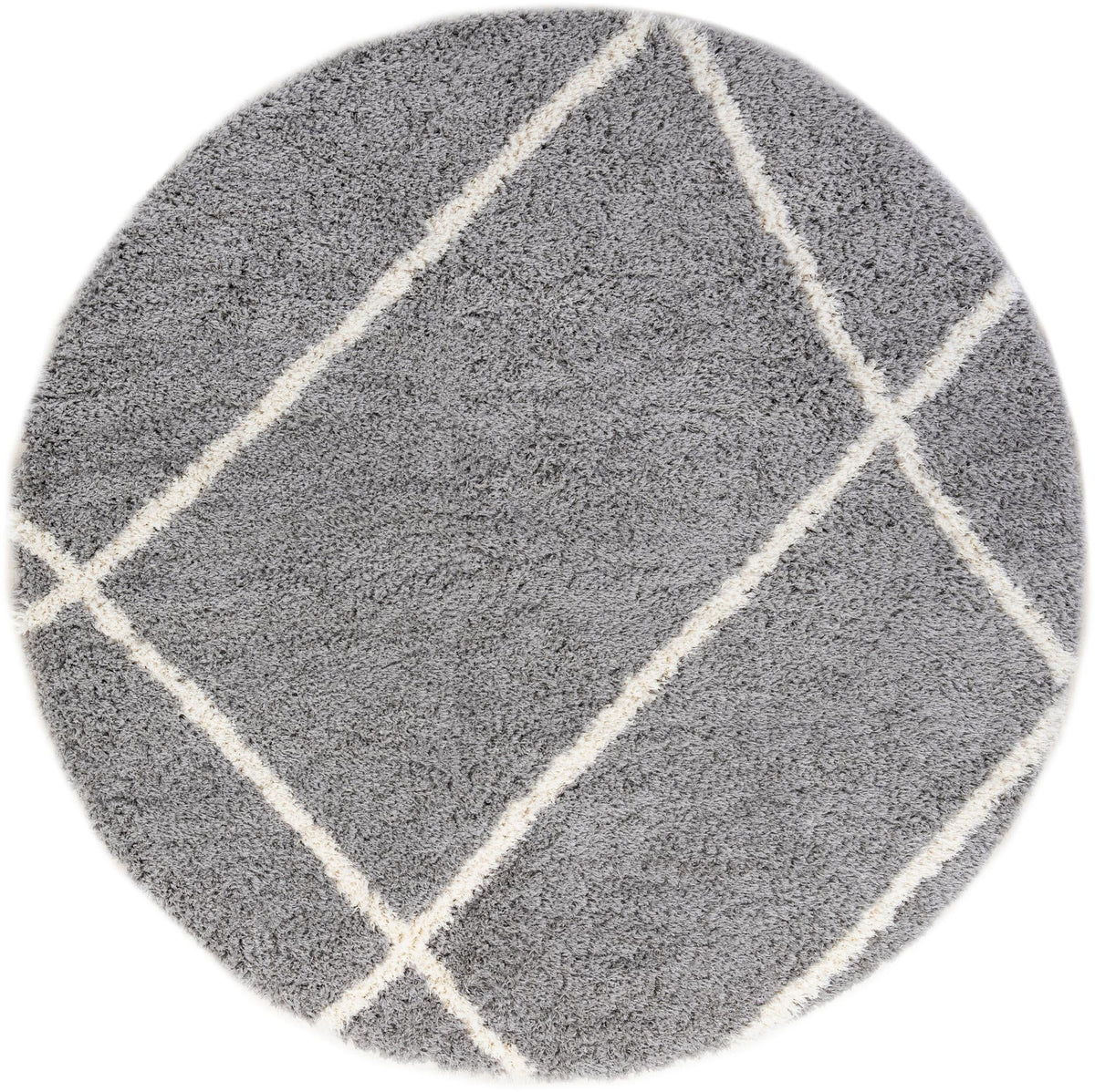 Eternal Plush Oasis Collection Area Rug -  Retreat Round Ash Gray  lifestyle 81