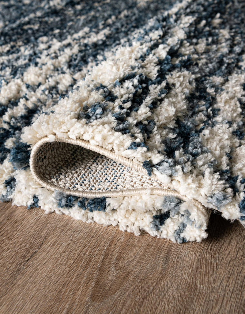 Tranquil Tides Shag Collection Area Rug - Marina Rectangle Blue  lifestyle 21