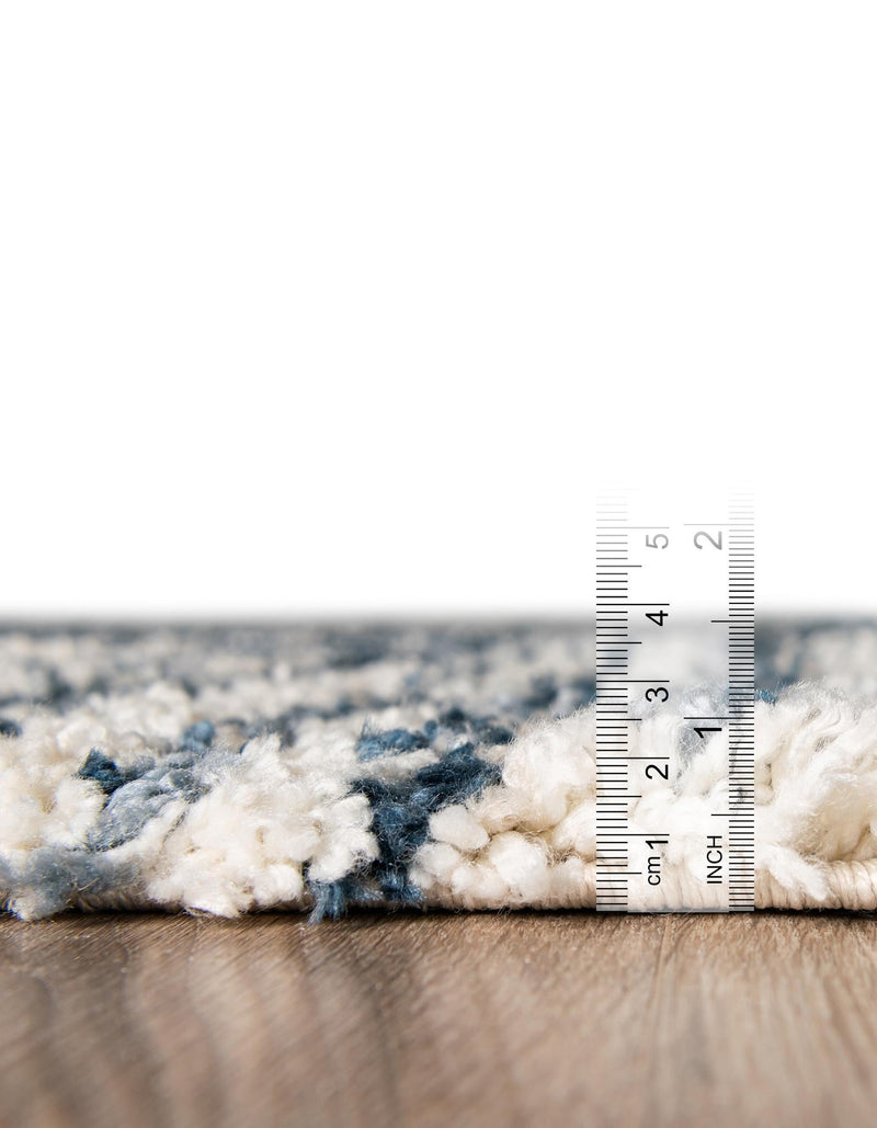 Tranquil Tides Shag Collection Area Rug - Marina Rectangle Blue  lifestyle 22