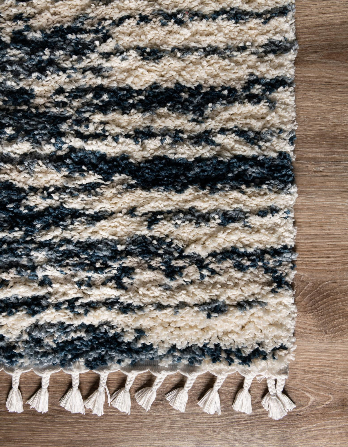 Tranquil Tides Shag Collection Area Rug - Marina Rectangle Blue  lifestyle 23