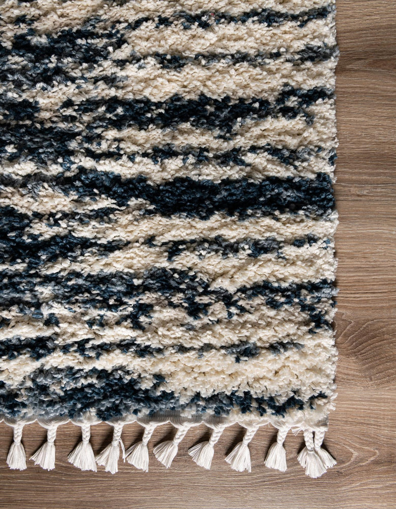 Tranquil Tides Shag Collection Area Rug - Marina Rectangle Blue  lifestyle 23