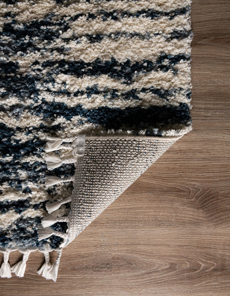 Tranquil Tides Shag Collection Area Rug - Marina Rectangle Blue  lifestyle 24