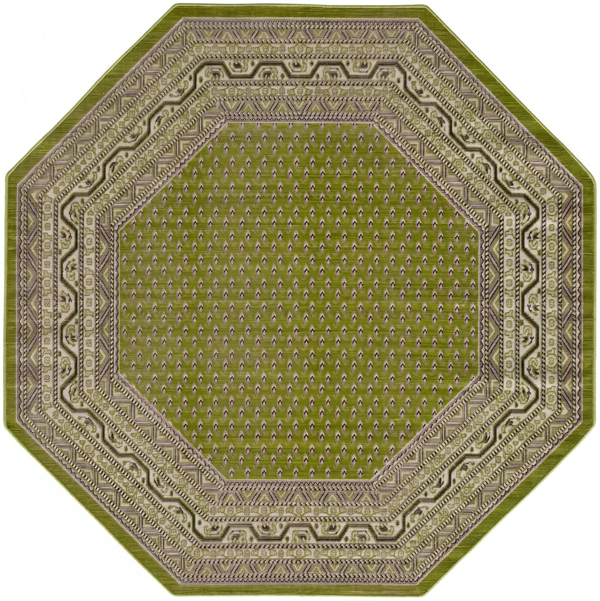 Soho Elegance Collection Area Rug -  Mercer (Green) Octagon Green  lifestyle 25