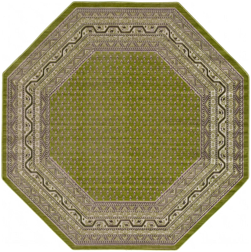 Soho Elegance Collection Area Rug -  Mercer (Green) Octagon Green  lifestyle 25