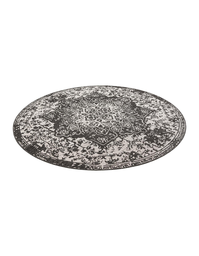 Urban Oasis Rugs Collection Area Rug -  Penthouse (Charcoal Gray) Round Charcoal Gray  lifestyle 84
