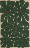 Briarwood Looms Collection Area Rug -  Navytide Rectangle Green and Ivory  lifestyle 2