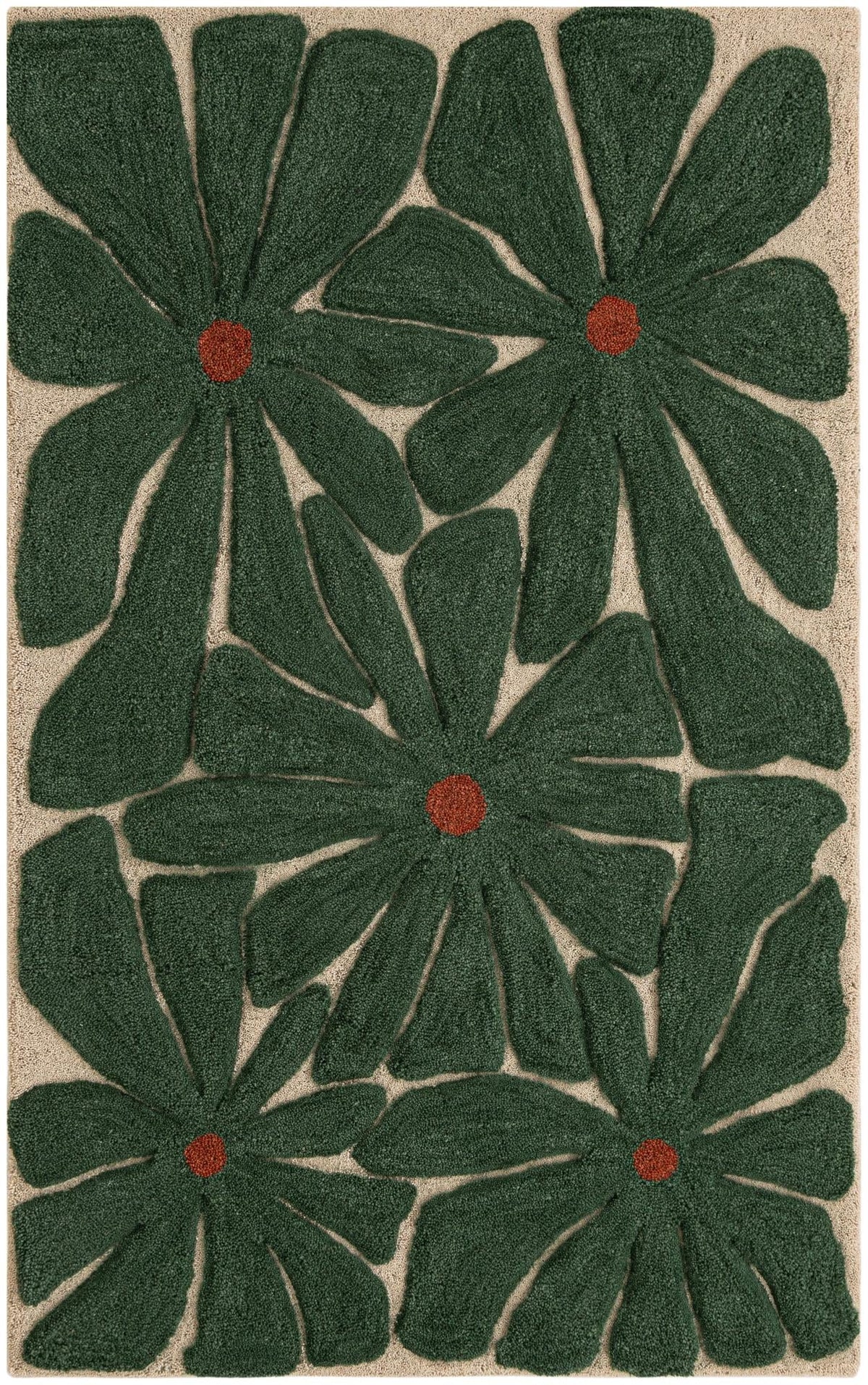 Briarwood Looms Collection Area Rug -  Navytide Rectangle Green and Ivory  lifestyle 2