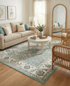 Adriana Terrace Collection Area Rug -  Positano (Aqua) Rectangle Aqua  lifestyle 12