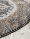Desert Modern Eco Rug Series Collection Area Rug -  Mojave Round Charcoal Gray  lifestyle 48