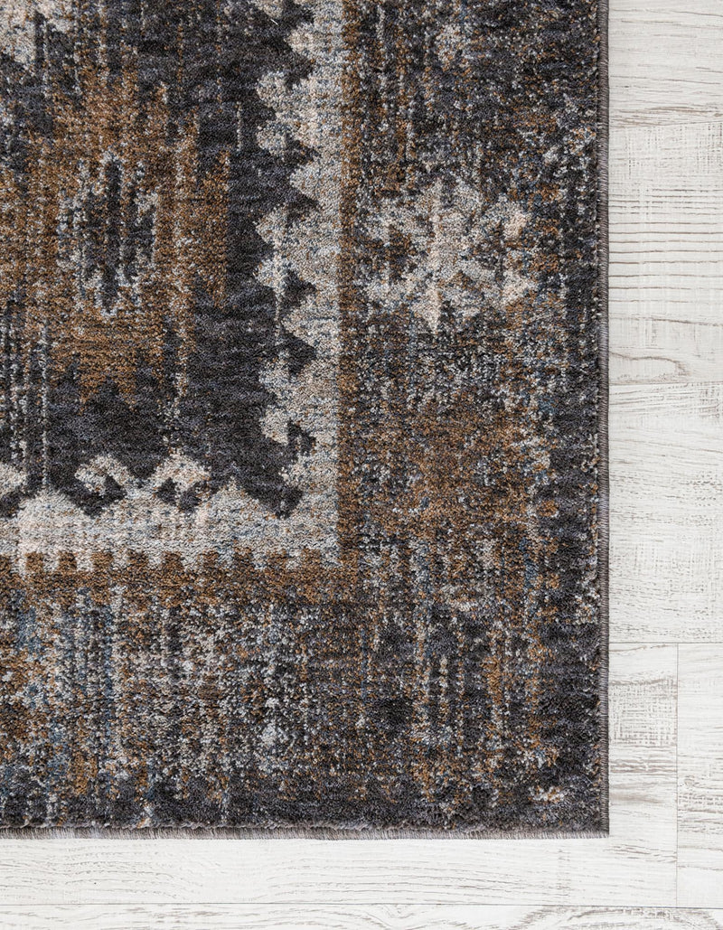 Desert Modern Eco Rug Series Collection Area Rug -  Mojave Square Charcoal Gray  lifestyle 52