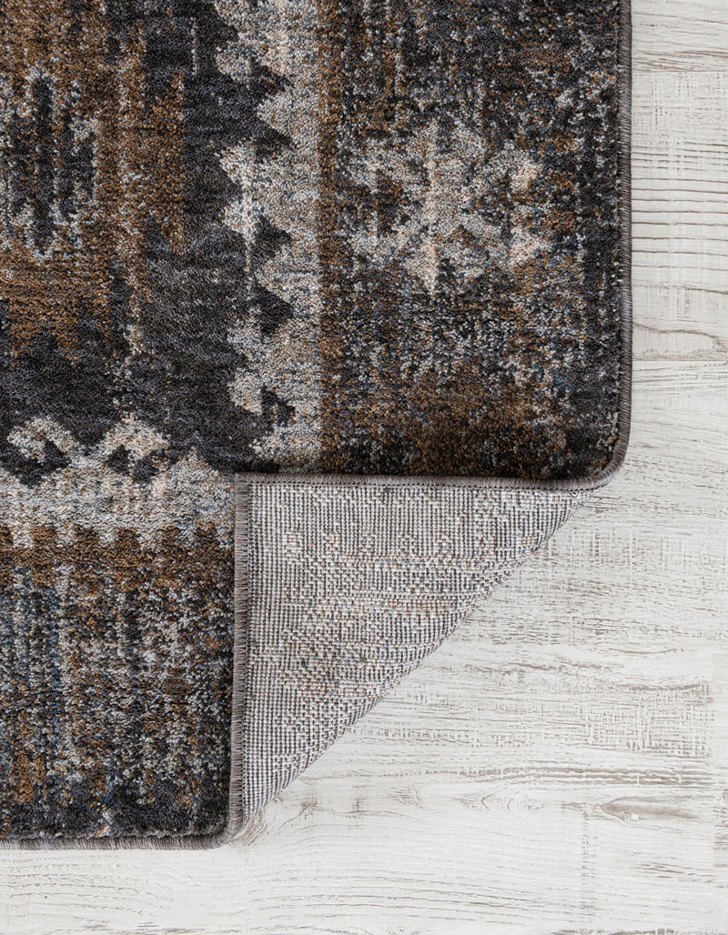 Desert Modern Eco Rug Series Collection Area Rug -  Mojave Square Charcoal Gray  lifestyle 53