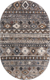 Desert Modern Eco Rug Series Collection Area Rug -  Sonora Oval Khaki Gray  lifestyle 31