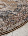 Desert Modern Eco Rug Series Collection Area Rug -  Navajo Round Khaki Gray  lifestyle 40