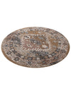 Desert Modern Eco Rug Series Collection Area Rug -  Navajo Round Khaki Gray  lifestyle 51