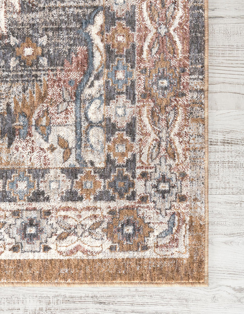 Desert Modern Eco Rug Series Collection Area Rug -  Navajo Square Khaki Gray  lifestyle 44