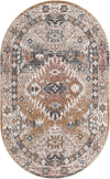 Desert Modern Eco Rug Series Collection Area Rug -  Navajo Oval Khaki Gray  lifestyle 38