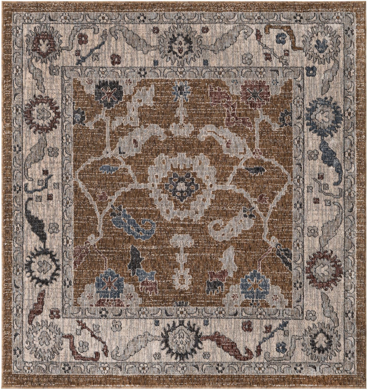 Heritage Harbor Collection Area Rug -  Dockside Square Almond Beige  lifestyle 107