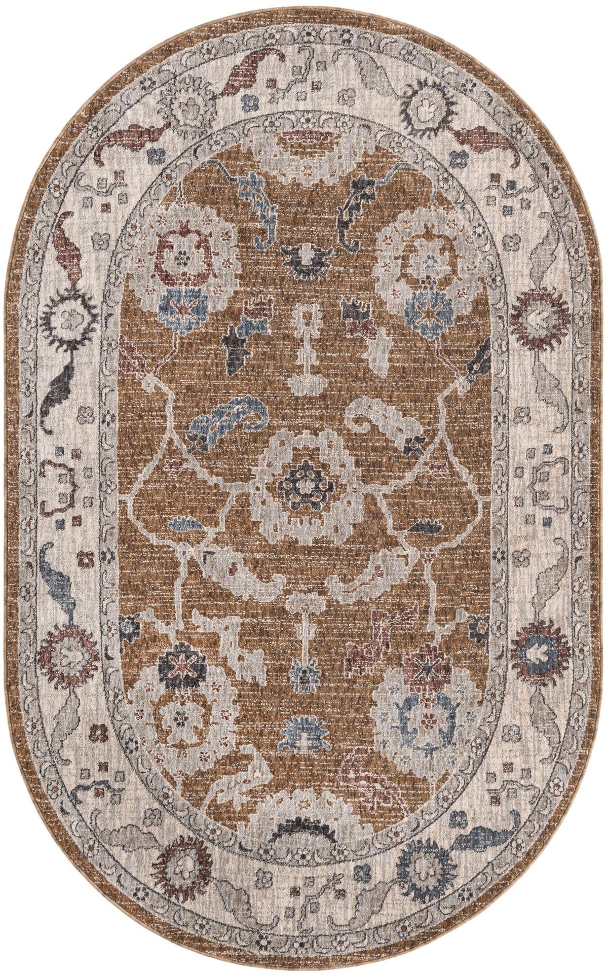 Heritage Harbor Collection Area Rug -  Dockside Oval Almond Beige  lifestyle 104