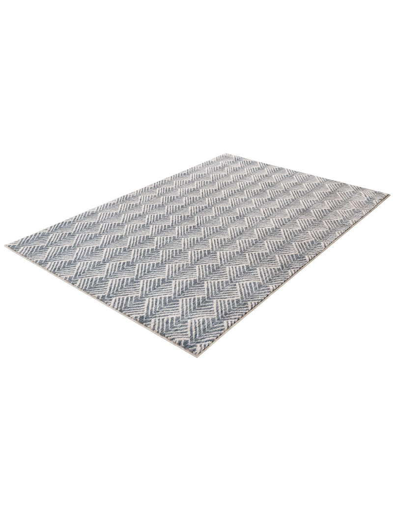 Geo Garden Lattice Collection Area Rug -  Casablanca Rectangle Harbor Blue  lifestyle 9