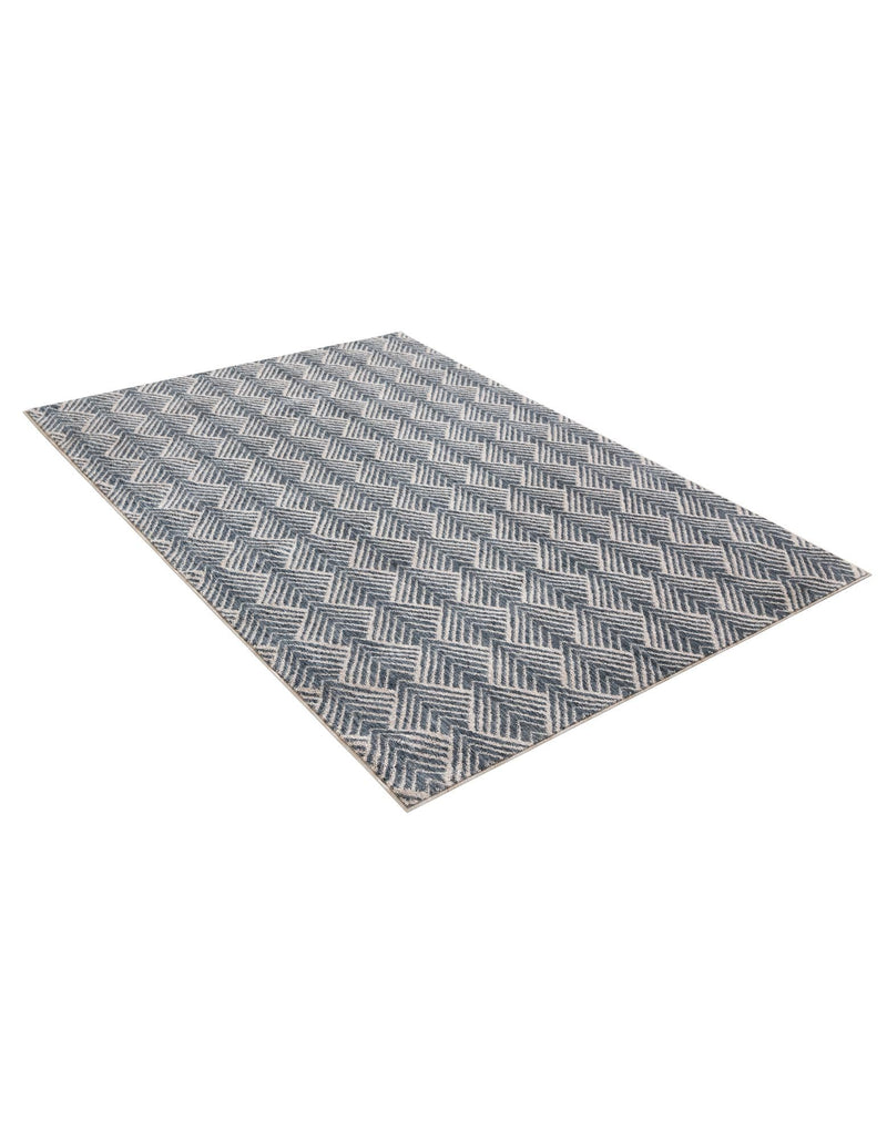 Geo Garden Lattice Collection Area Rug -  Casablanca Rectangle Harbor Blue  lifestyle 10