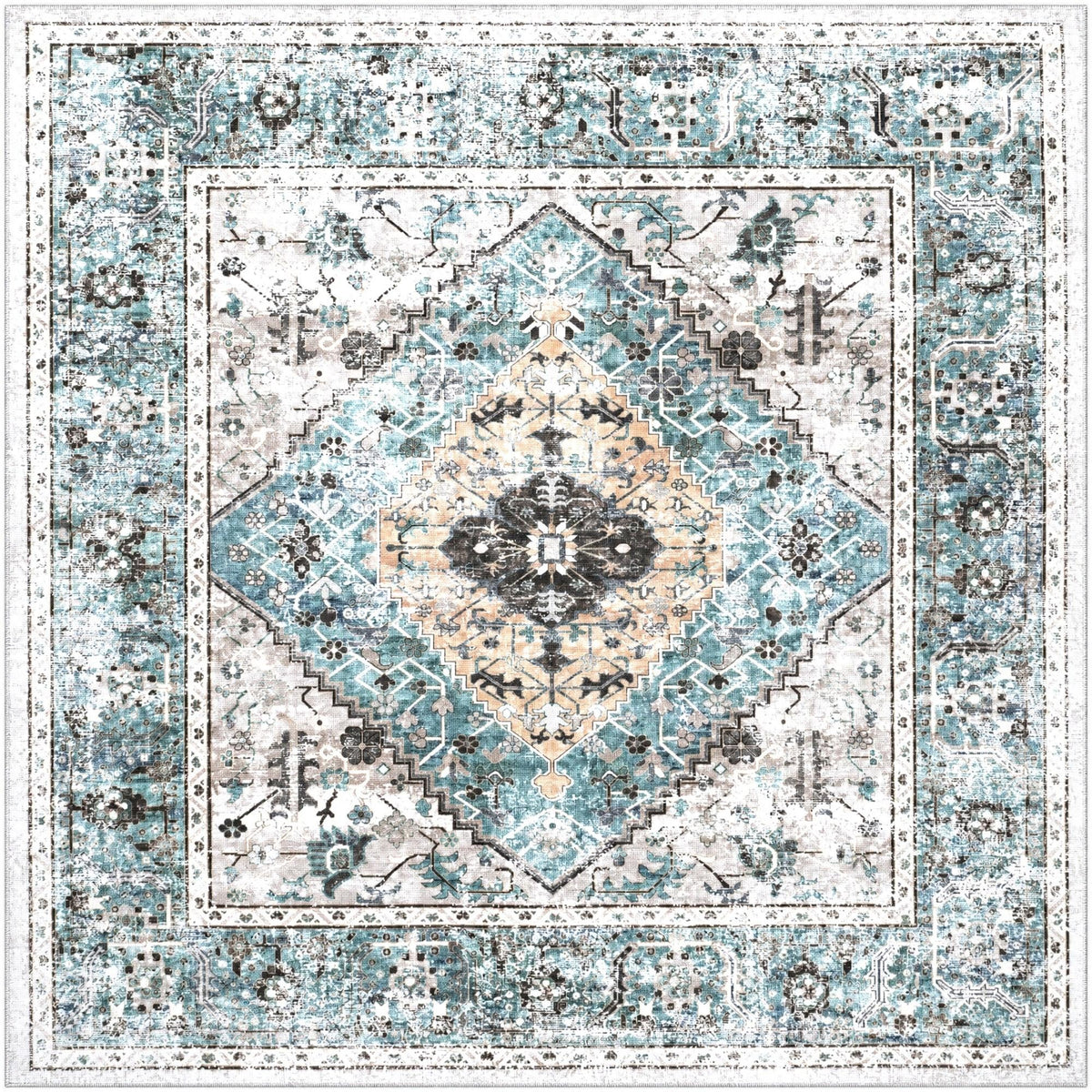 Laguna Sands Collection Area Rug -  Newport Square Sea Glass  lifestyle 69