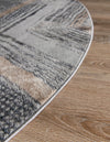 Aegean Elegance Collection Area Rug -  Rhodes Round Gray Cream  lifestyle 32