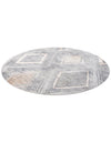 Aegean Elegance Collection Area Rug -  Rhodes Round Gray Cream  lifestyle 28