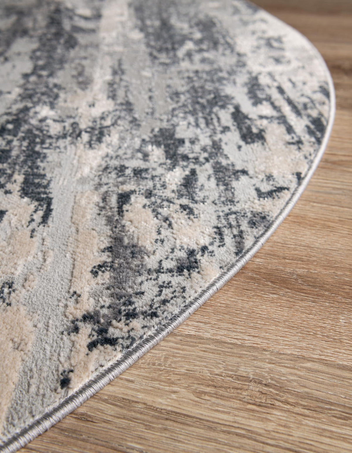 Aegean Elegance Collection Area Rug - Mesa Round Gray  lifestyle 56