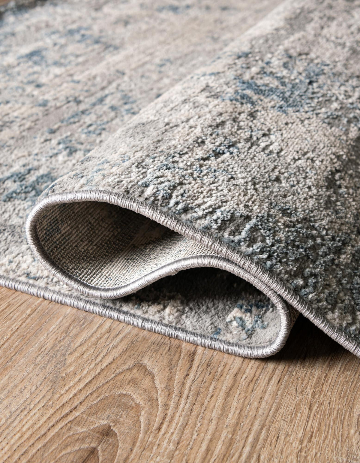 Aegean Elegance Collection Area Rug -  Milos Square Gray Blue  lifestyle 23