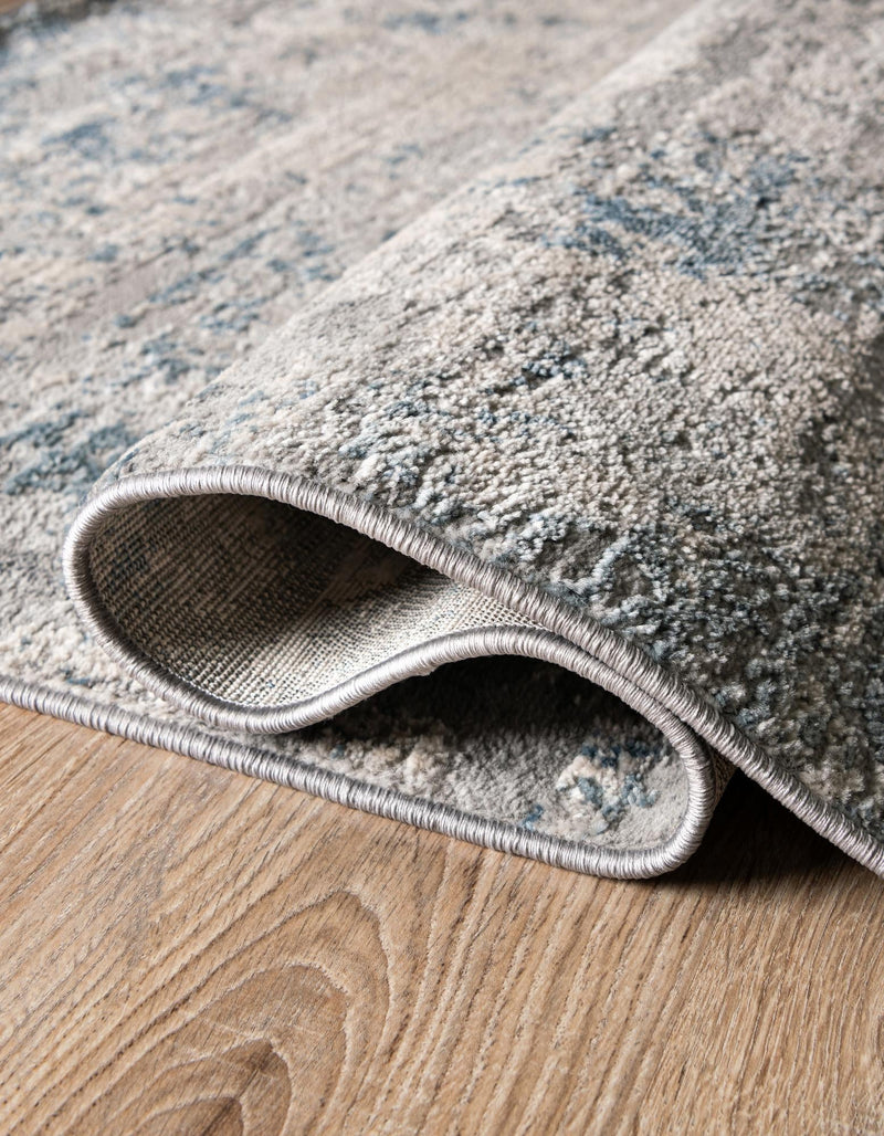 Aegean Elegance Collection Area Rug -  Milos Square Gray Blue  lifestyle 23