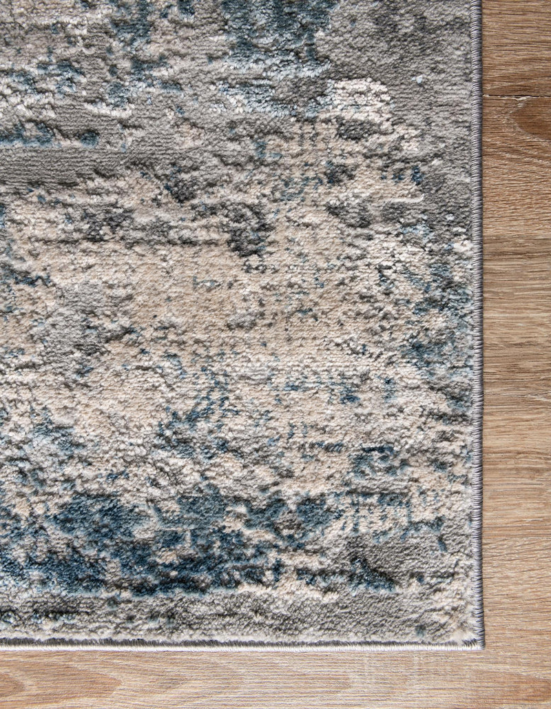 Aegean Elegance Collection Area Rug -  Milos Square Gray Blue  lifestyle 25