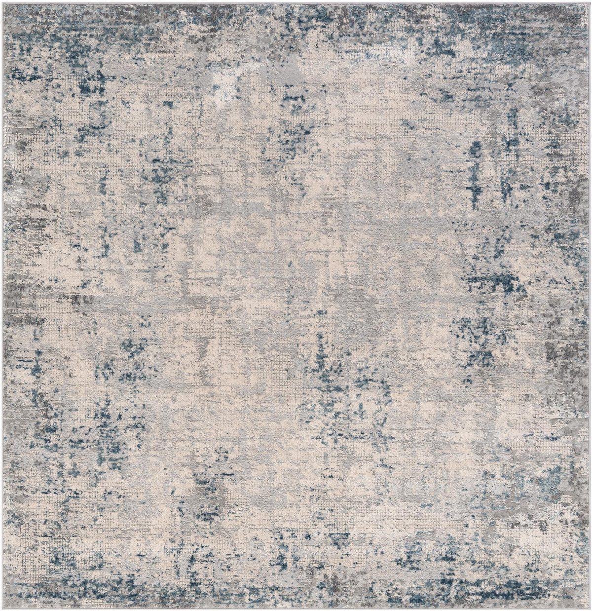 Aegean Elegance Collection Area Rug -  Milos Square Gray Blue  lifestyle 41