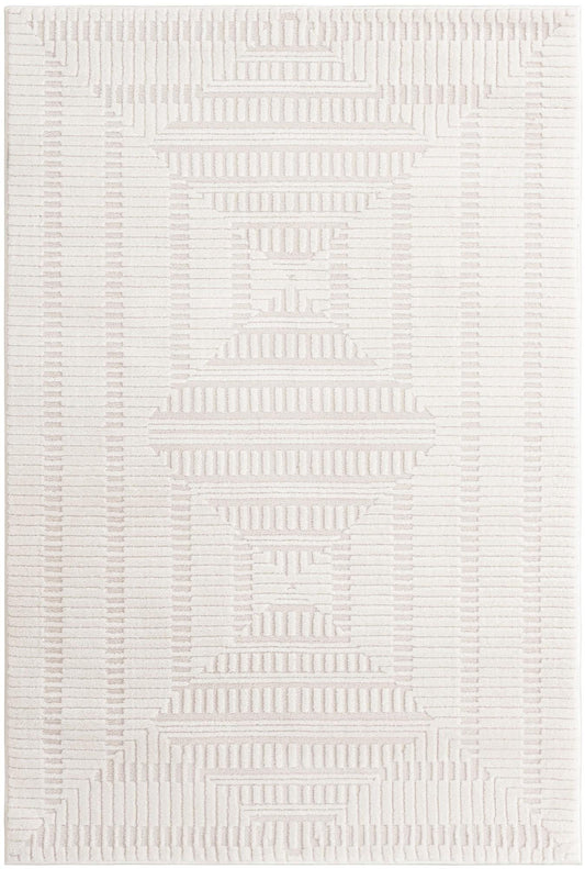 Haven Tapestry Collection Area Rug -  TranquilGlade Rectangle Ivory White Main