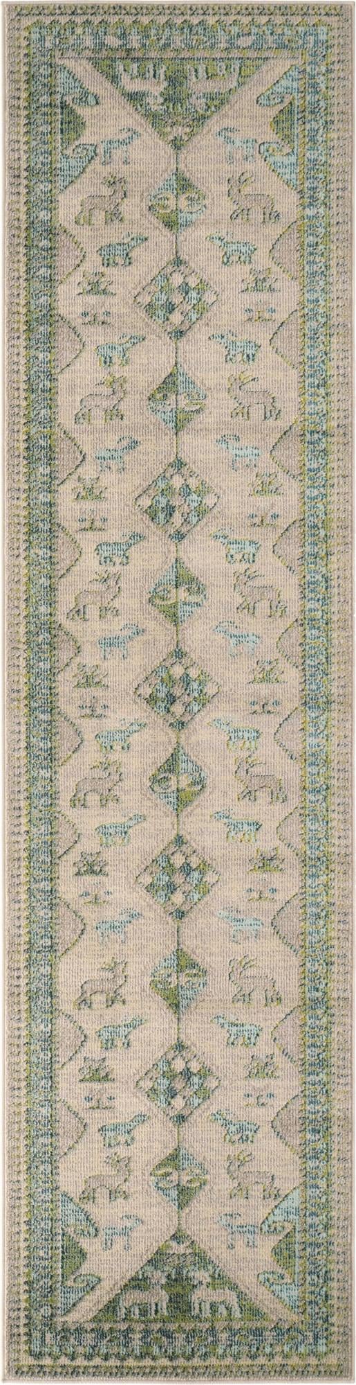Sedona Vista Collection Area Rug -  Nolina Runner Green  lifestyle 72